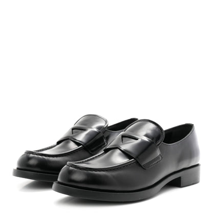 Prada Spazzolato Women's Loafers 38.5 Black
