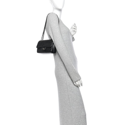 Mini Quilted Calfskin Flap Shoulder Bag - Black