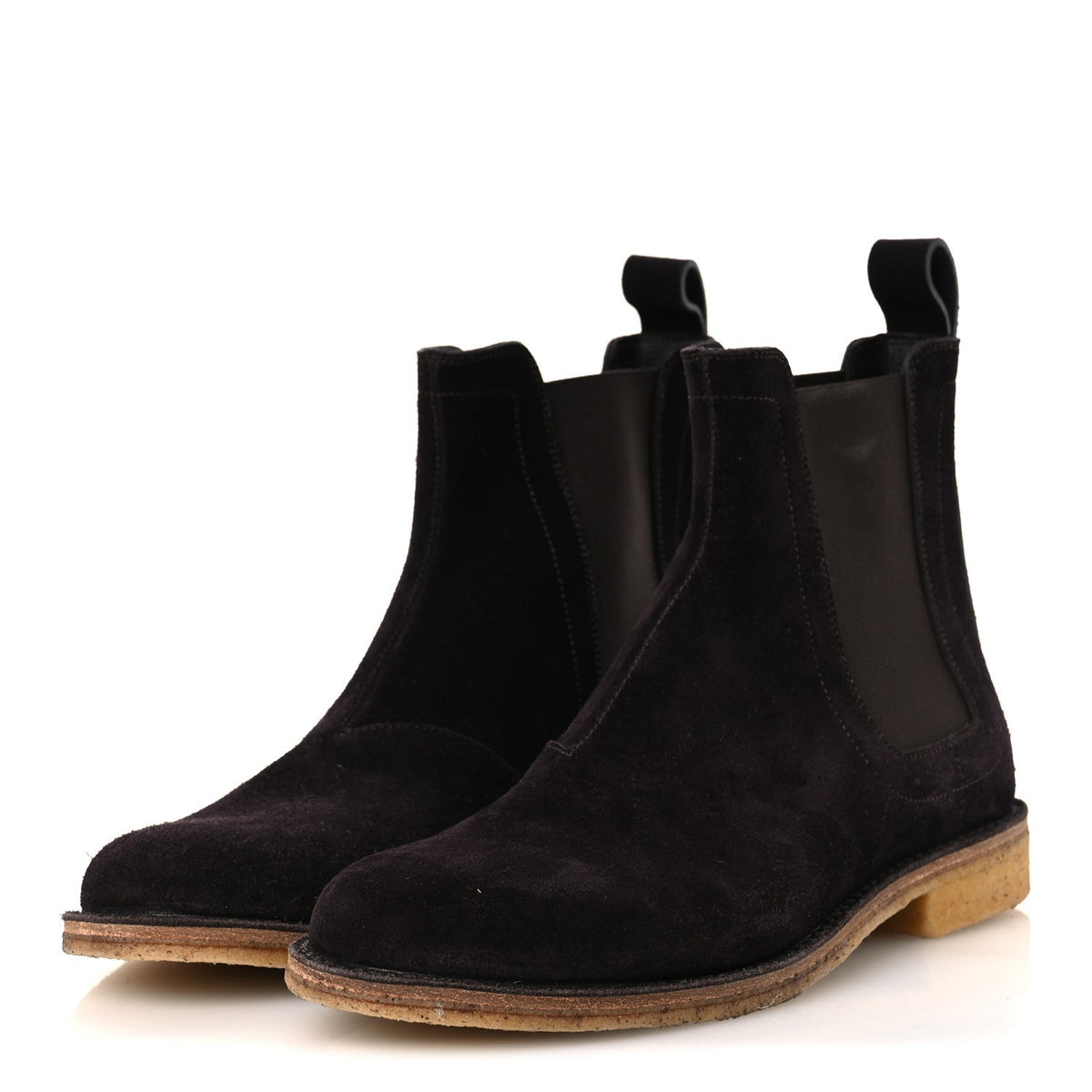 Bottega Veneta Suede Calfskin Women's Chelsea Boots 37 Espresso