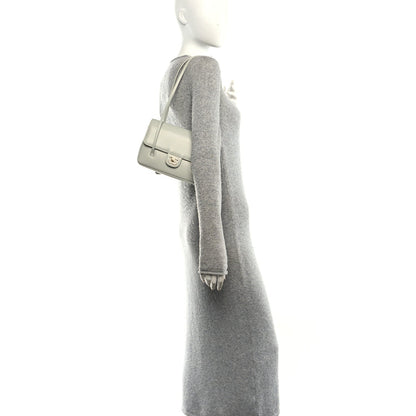 Small Caviar Flap Shoulder Bag - Light Green