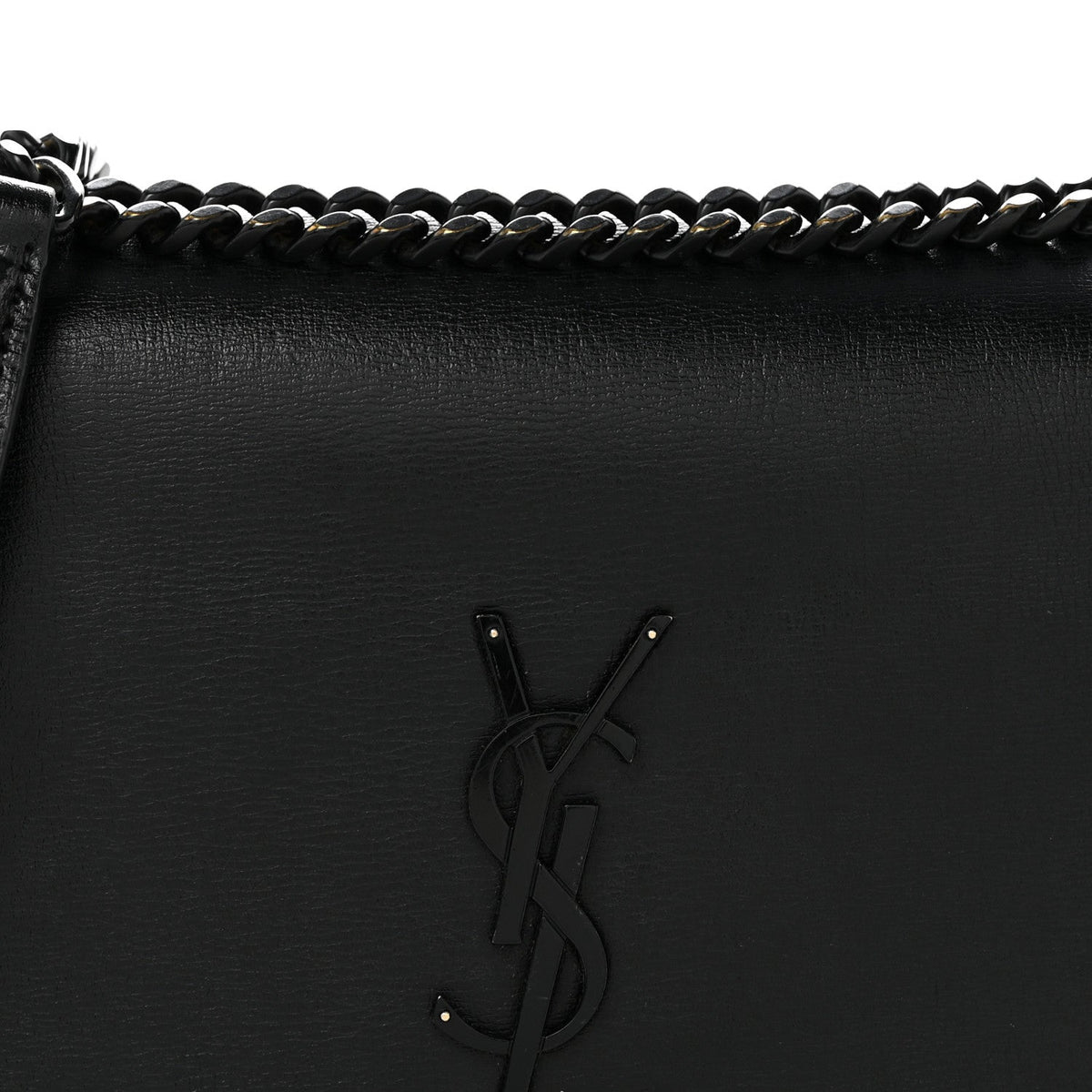 Medium Calfskin Satchel Bag - Black