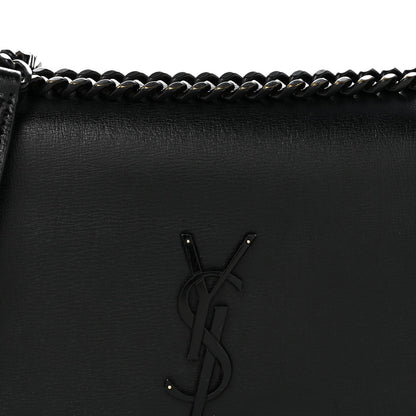 Medium Calfskin Satchel Bag - Black