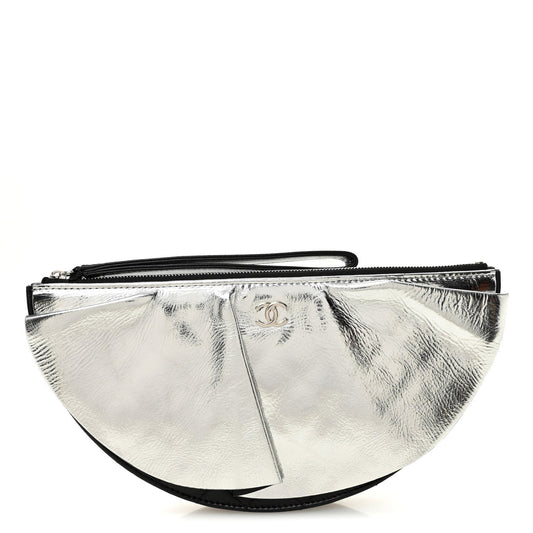 Lambskin Clutch Bag - Black