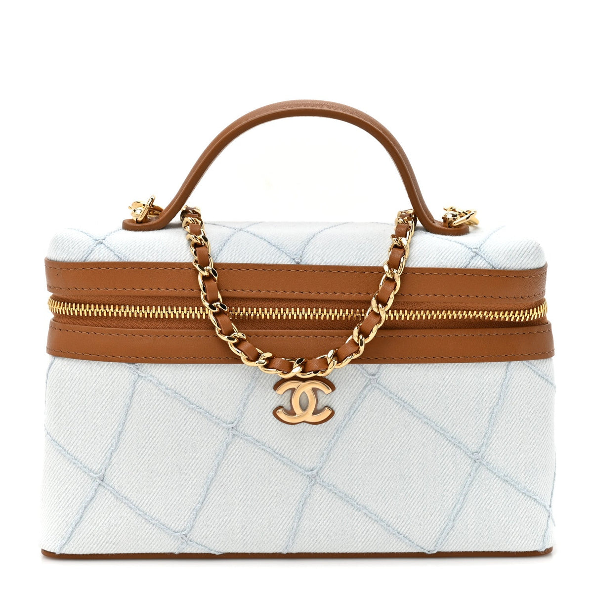 Quilted Calfskin Handbag - Blue