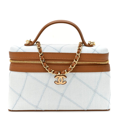 Quilted Calfskin Handbag - Blue
