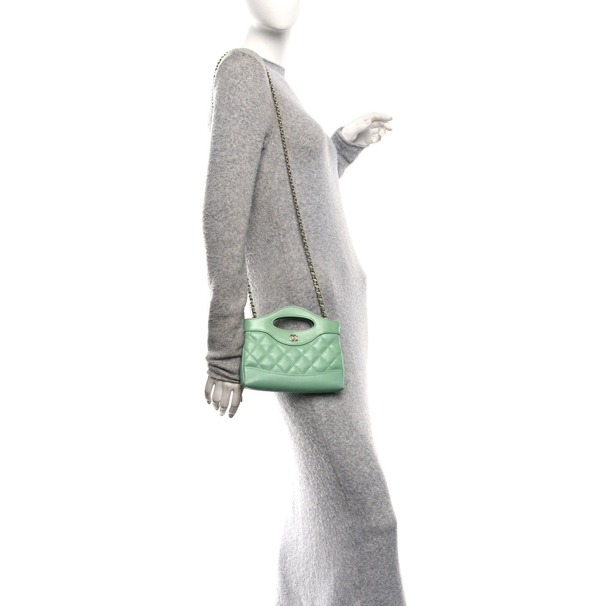 Nano Quilted Lambskin Handbag - Green