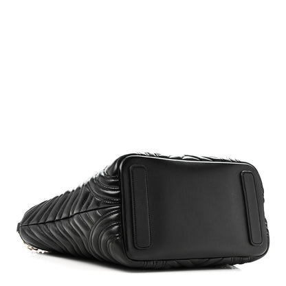 Medium Lambskin Tote Bag - Black