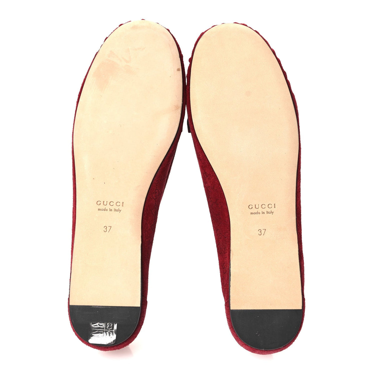 Gucci Suede Micro GG Women's Kensington Moccasin Loafers 37 Rosso Ancora
