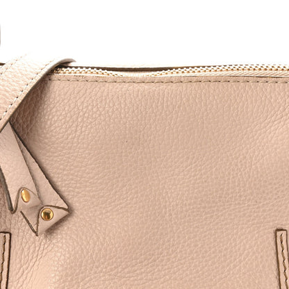 Medium Calfskin Satchel Bag - White