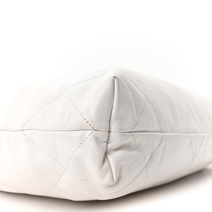 Small Quilted Calfskin Handbag - White
