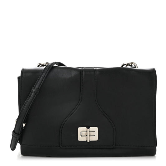 Flap Shoulder Bag - Black