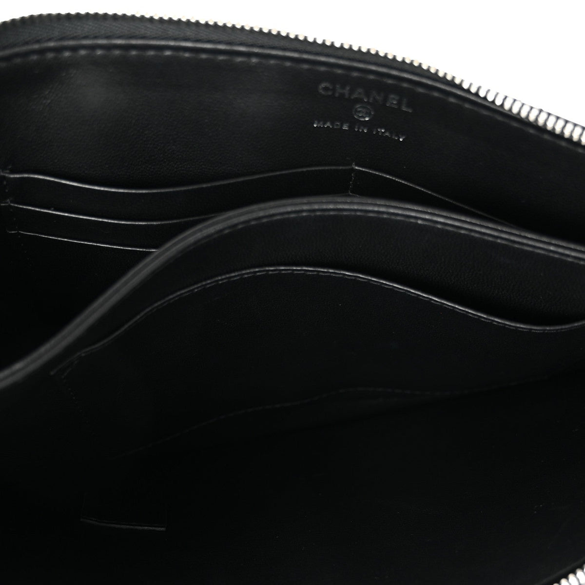 Lambskin Clutch Bag - Black