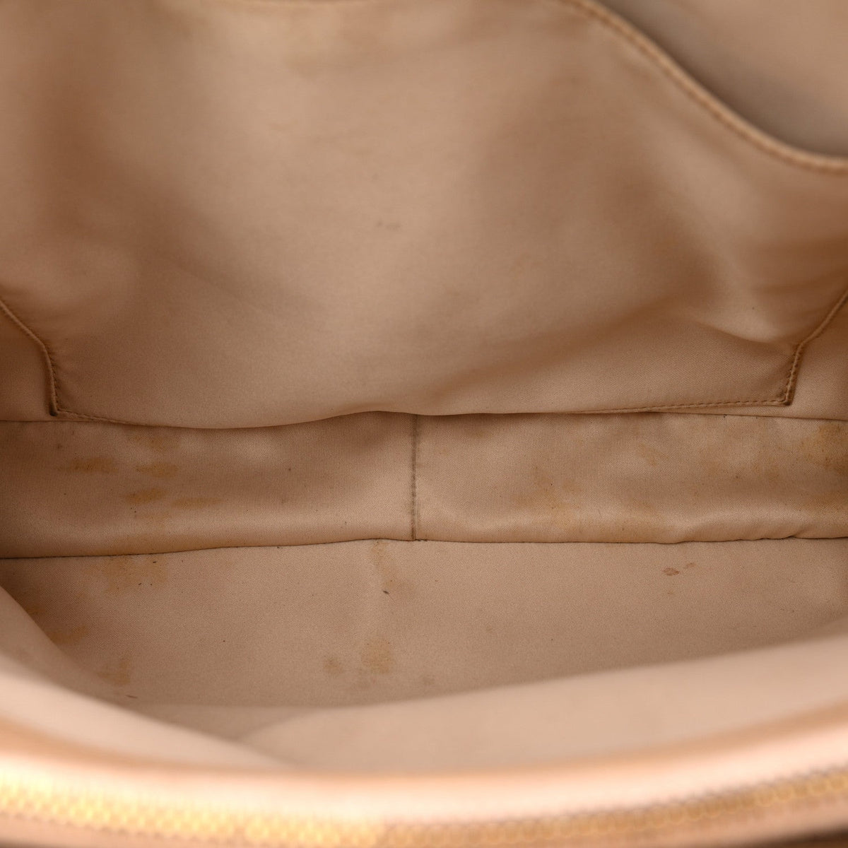 Quilted Caviar Tote Bag - Beige