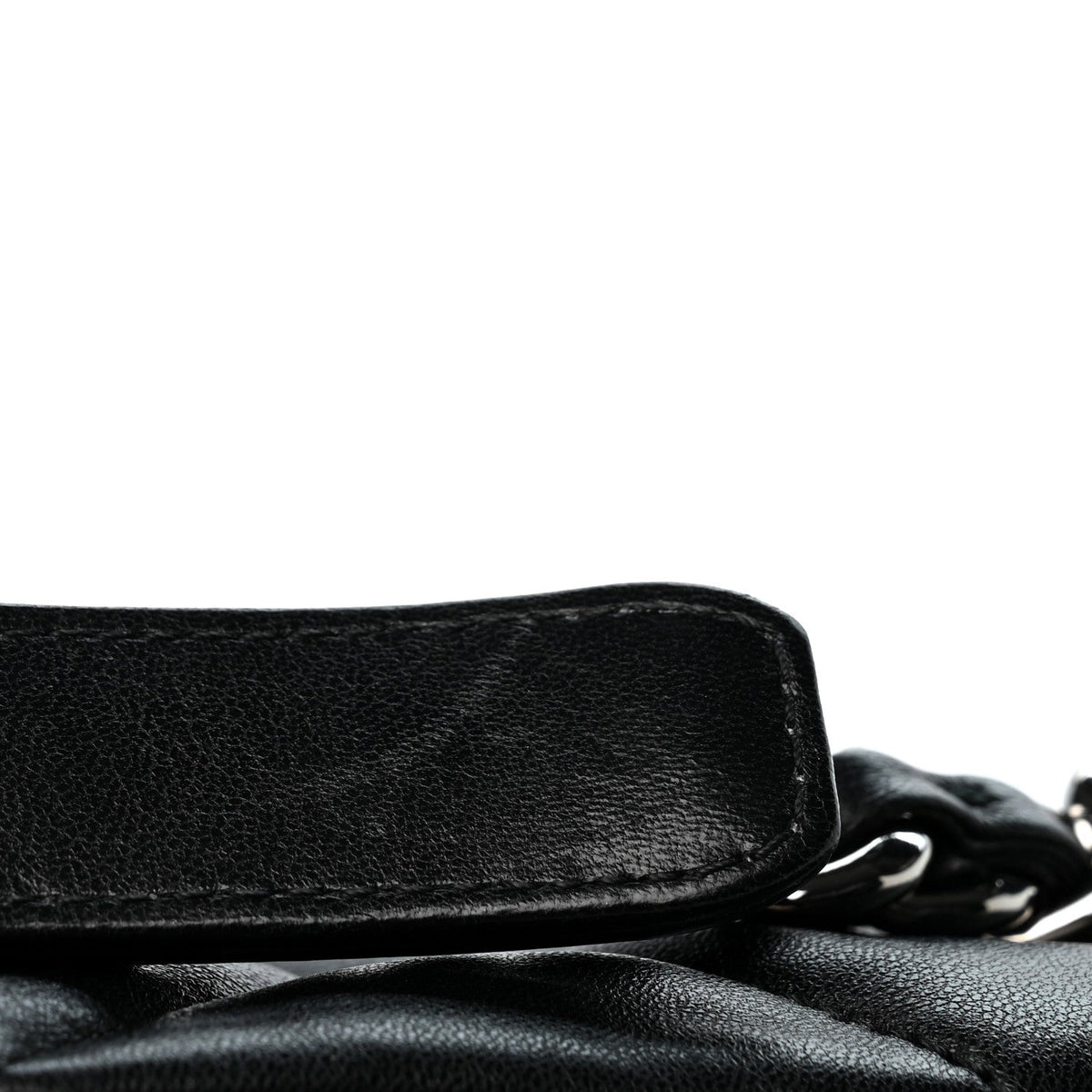 Medium Quilted Lambskin Flap Shoulder Bag - Black