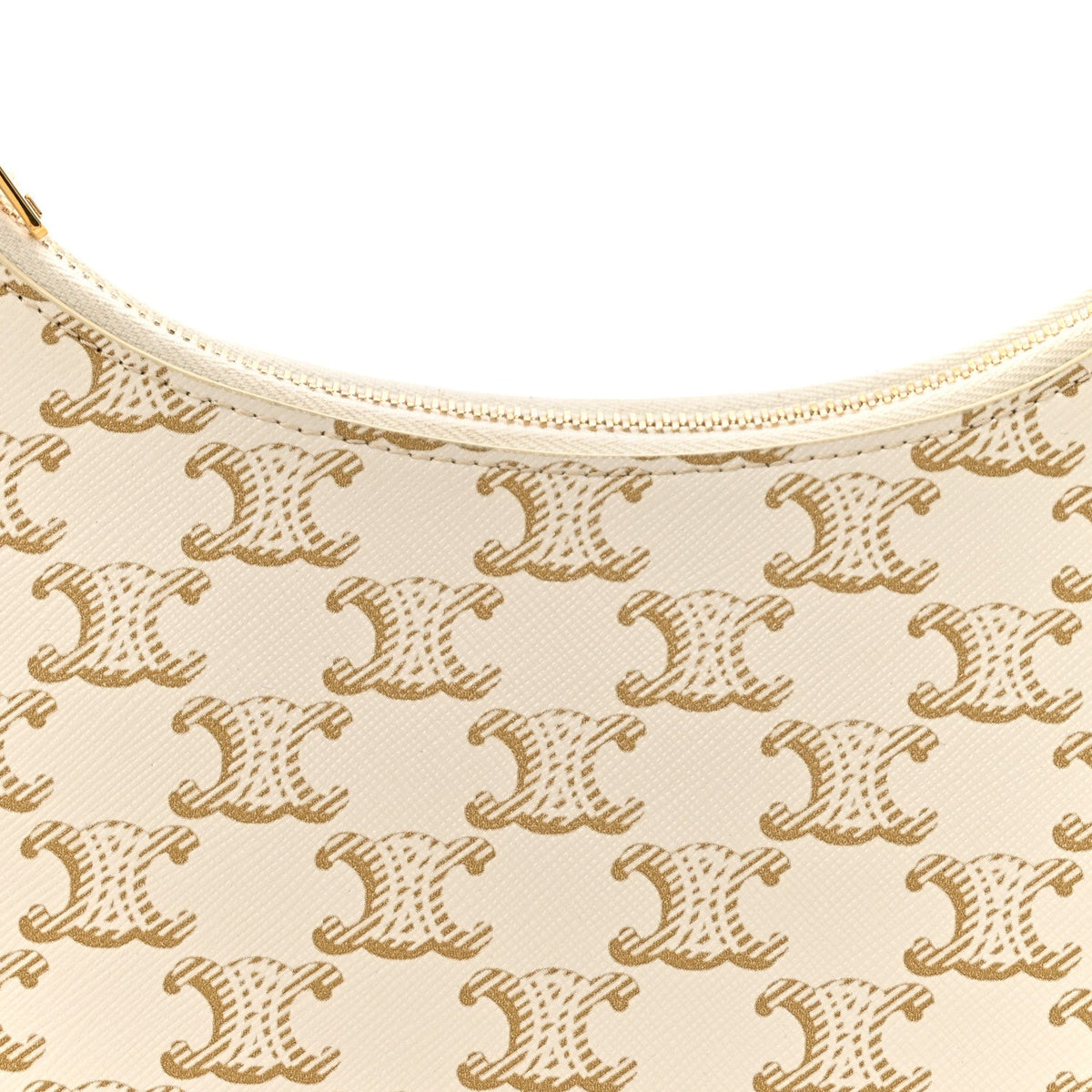 Calfskin Canvas Shoulder Bag - White
