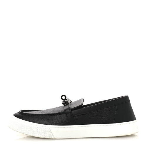 Calfskin Game Slip On Sneakers Black