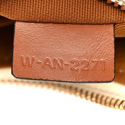 Calfskin Canvas Shoulder Bag - White