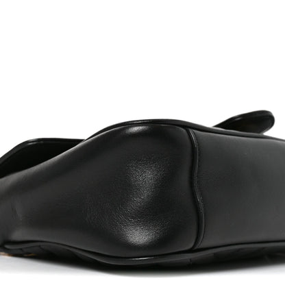Small Calfskin Shoulder Bag - Black