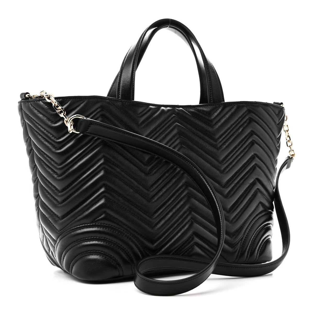 Medium Lambskin Tote Bag - Black