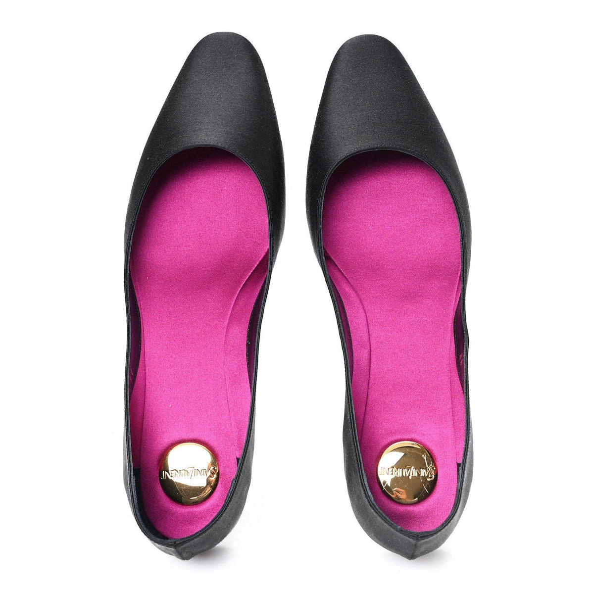 Saint Laurent Suede Women's Raso Regale Ballerina Flats 37 Nero