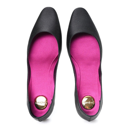 Saint Laurent Suede Women's Raso Regale Ballerina Flats 37 Nero
