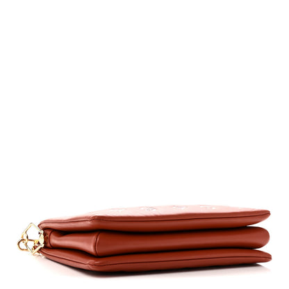 Lambskin Handbag - Brown