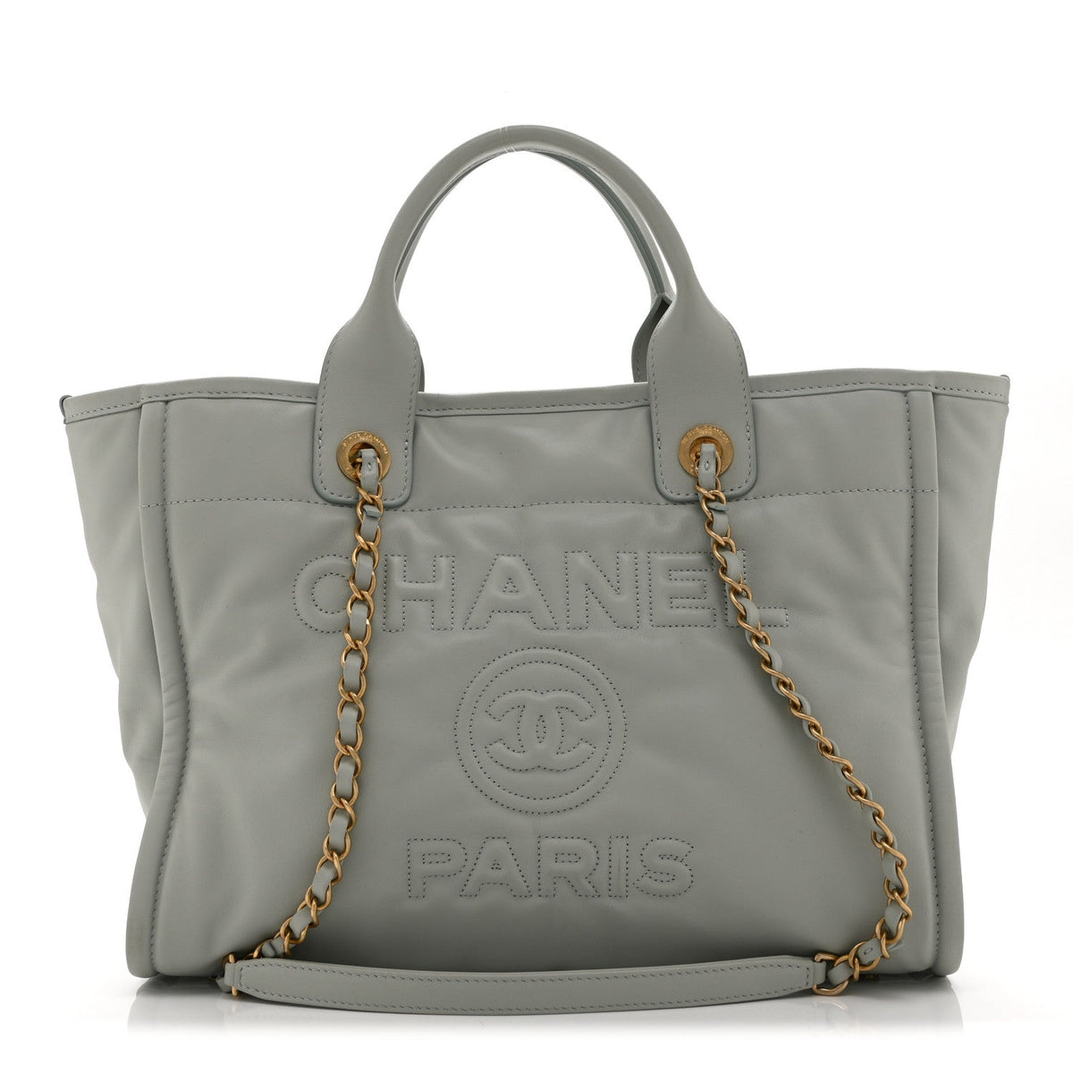 Small Calfskin Tote Bag - Grey