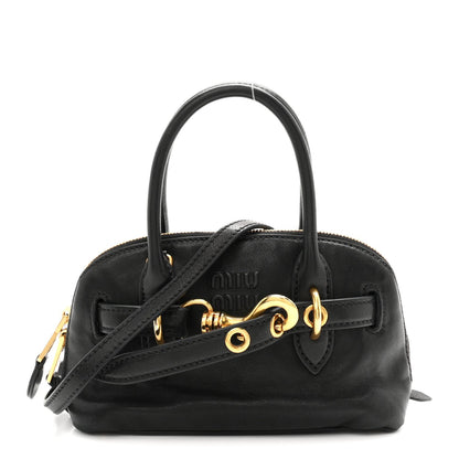 Mini Nappa Handbag - Black