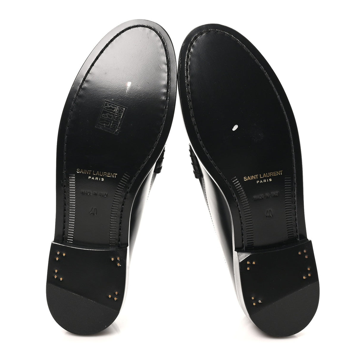 Saint Laurent Calfskin Men's Le Loafer 15 Moccasins 40 Black