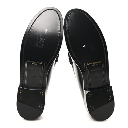 Saint Laurent Calfskin Men's Le Loafer 15 Moccasins 40 Black