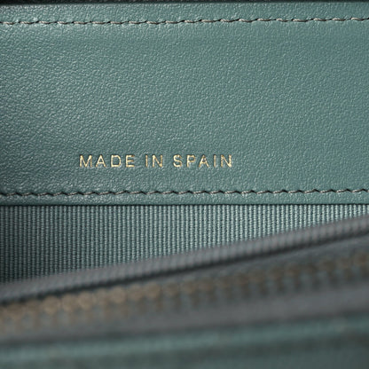 Quilted Caviar Wallet Bag - Light Blue