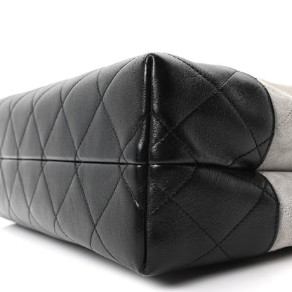 Small Quilted Lambskin Handbag - Grey