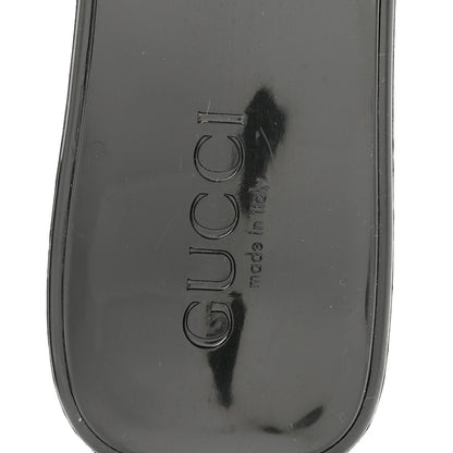 Gucci Rubber Logo Women's Platform Slide Sandals 38 Black