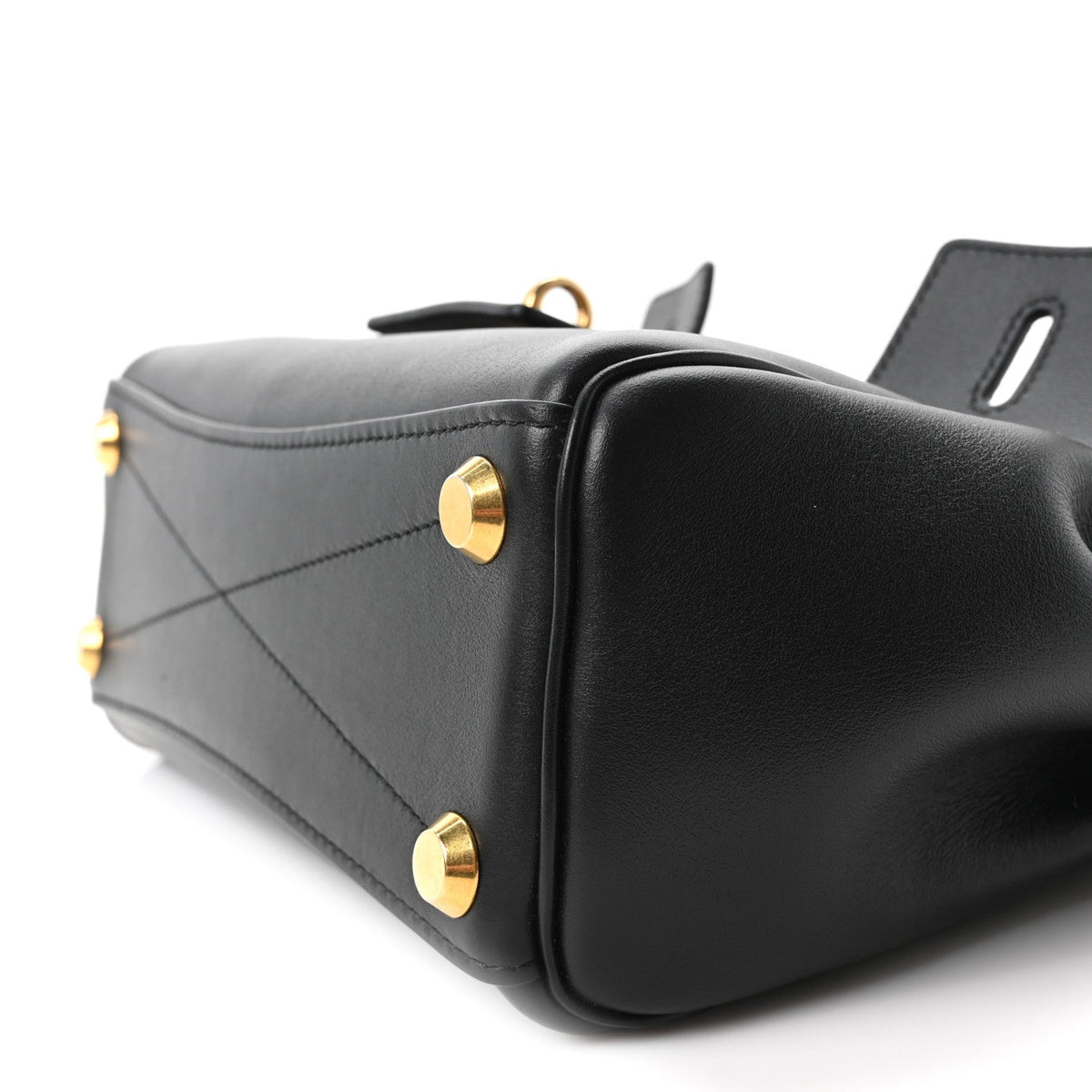 Mini Calfskin Handbag - Black