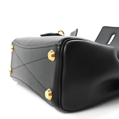Mini Calfskin Handbag - Black
