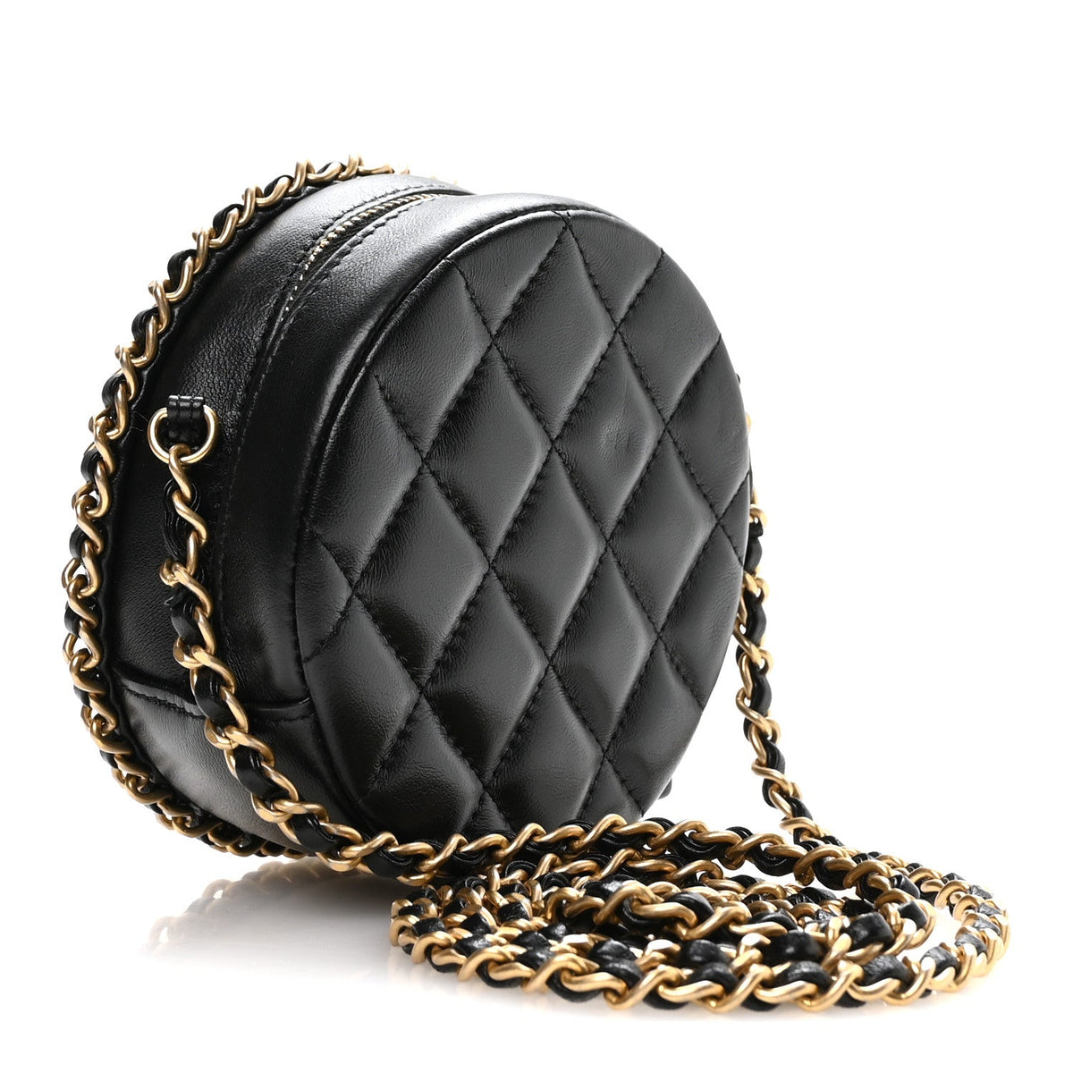 Quilted Lambskin Clutch Bag - Black