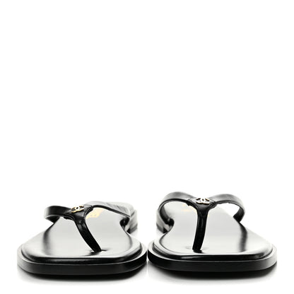 Chanel Goatskin CC Times Square Women's Thong Sandals