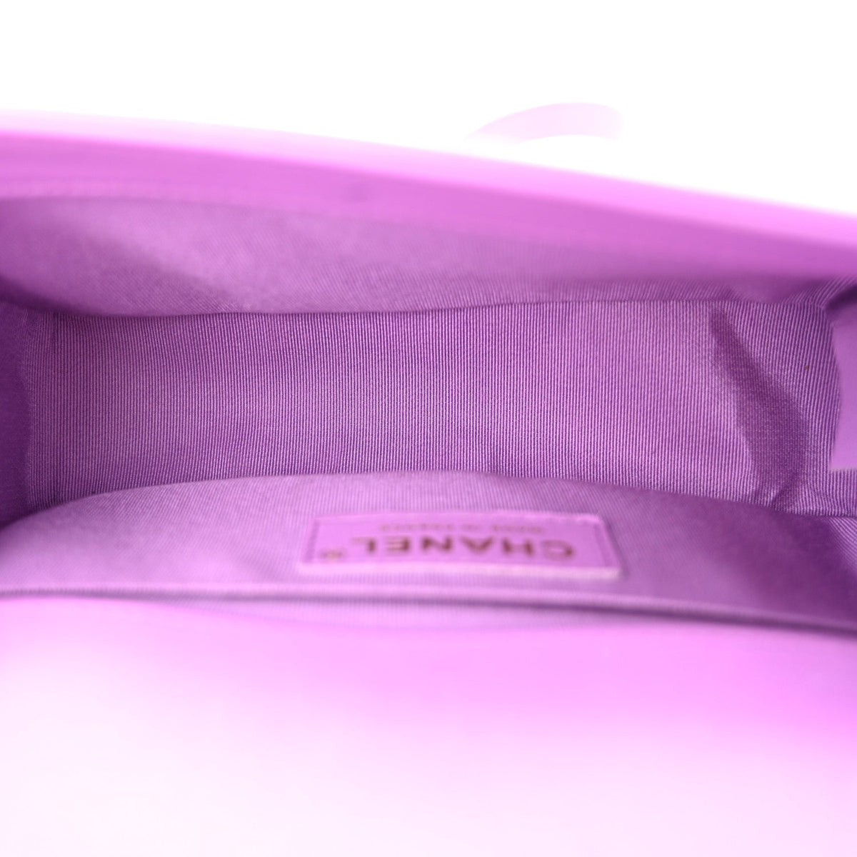 Small Quilted Lambskin Flap Shoulder Bag - Purple