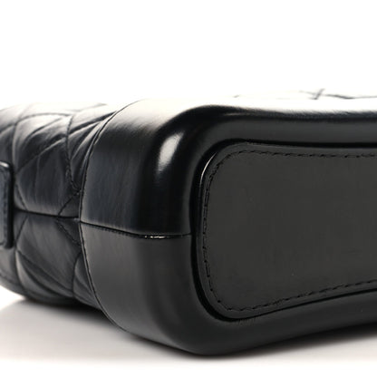 Small Quilted Calfskin Hobo Bag - Black