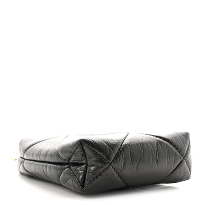 Quilted Lambskin Clutch Bag - Black