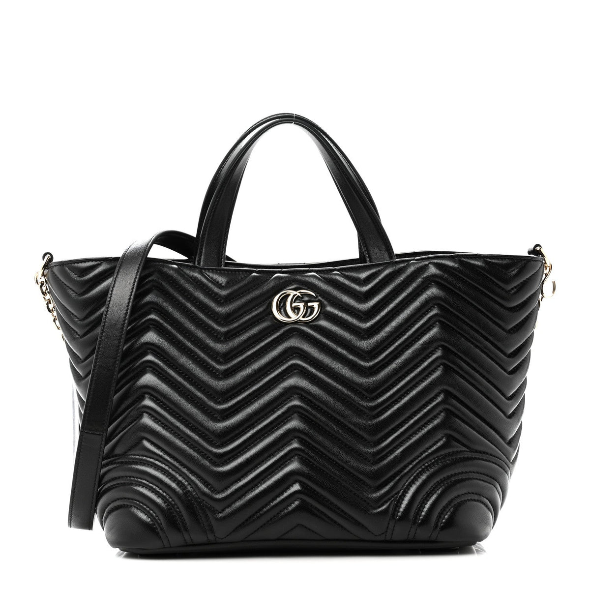 Medium Lambskin Tote Bag - Black