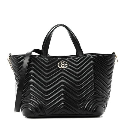 Medium Lambskin Tote Bag - Black