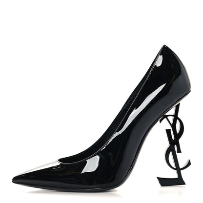 Saint Laurent Patent Women's Opyum 110 Pumps 37 Black