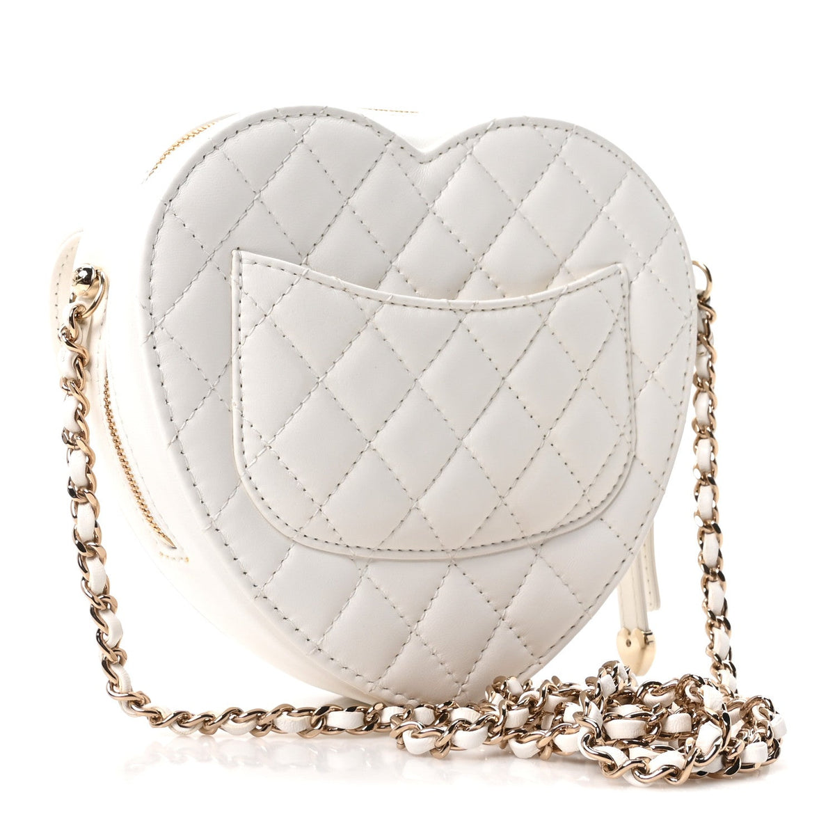 Quilted Lambskin Handbag - White