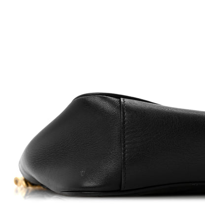 Small Calfskin Shoulder Bag - Black