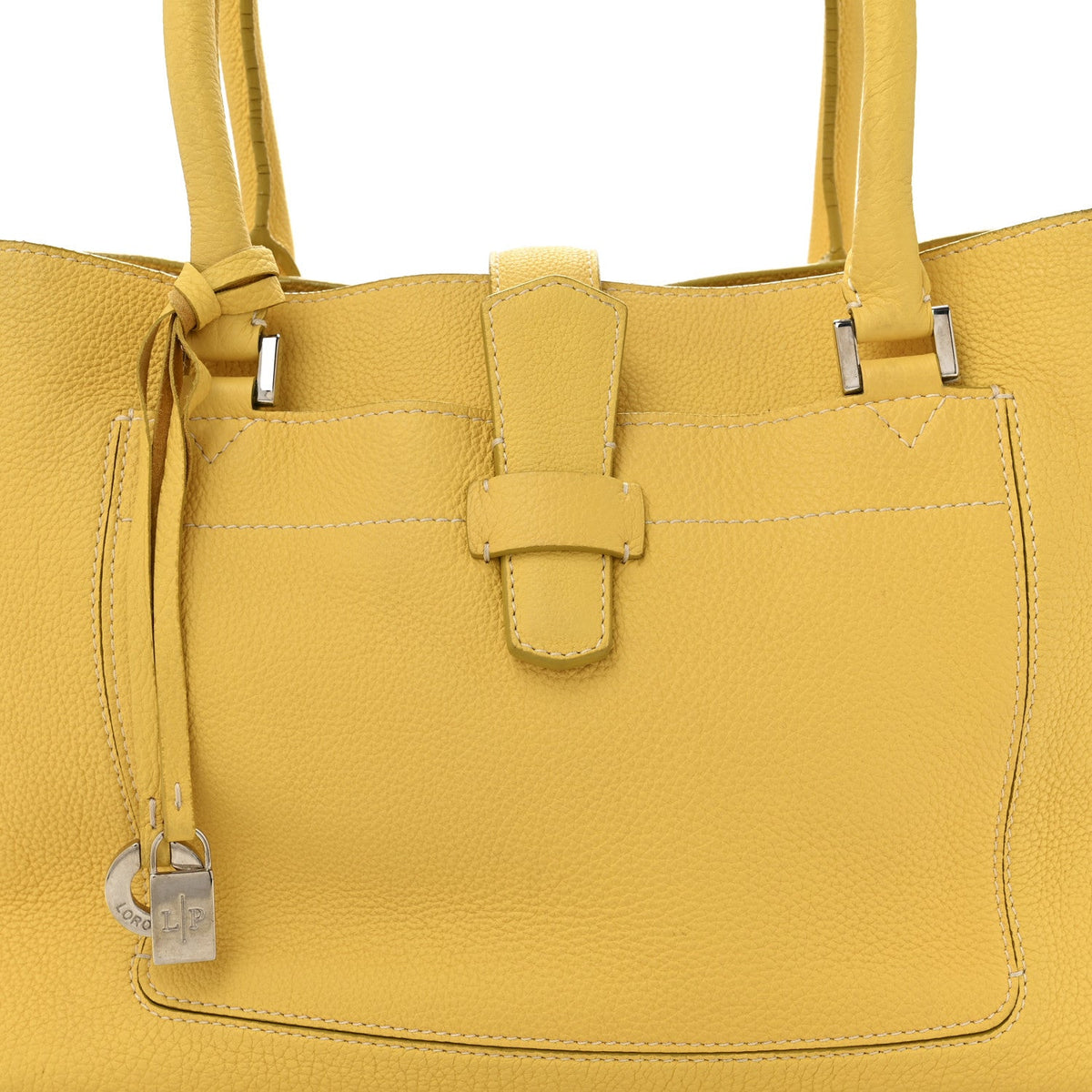 Calfskin Handbag - Yellow