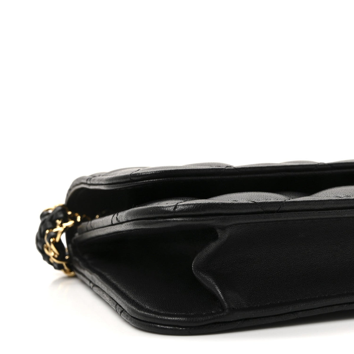 Quilted Lambskin Clutch Bag - Black