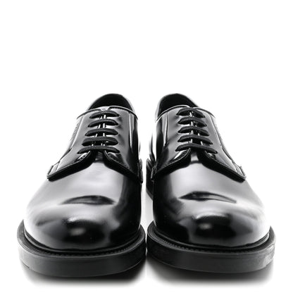 Prada Spazzolato Men's Derby Loafers 7.5 Black