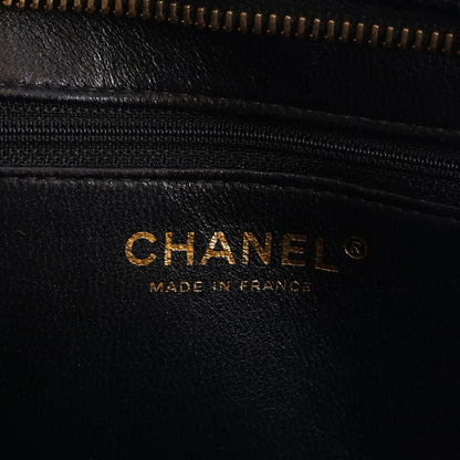 Quilted Caviar Tote Bag - Black