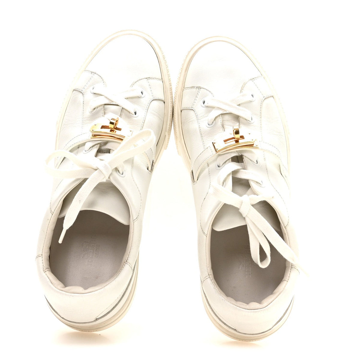 Hermes Calfskin Women's Day Sneakers 40 White
